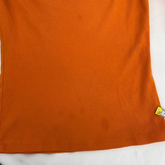 Reebok Crew Neck Long Sleeve Fitted Orange Tee Size Medium - Picture 8 of 8